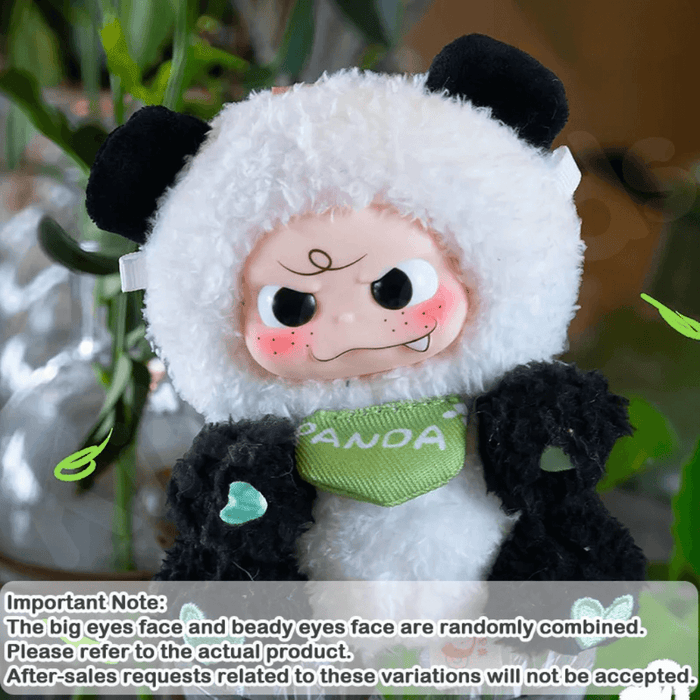 Hidden Panda plush pendant keyring with green neckerchief from the Matchy Lacy series (secret 1/96).