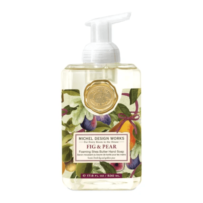 Michel Design Works Fig and Pear foaming hand soap 530ml with illustrated fruit design