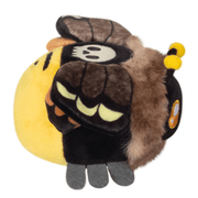  Back view of the Micro Squishable Death's-head Hawkmoth plush keychain showing patterned wings and skull detail
