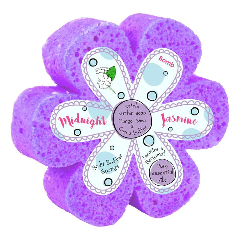 Midnight Jasmine Loofah Body Buffer – Soap Inside Sponge Exfoliant - Something Different Gift Shop