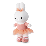 Miffy Ballerina plush toy 24cm with peach tutu and ballet shoes side view