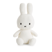 Miffy Corduroy Eco White 33cm plush toy by Bon Ton Toys front view