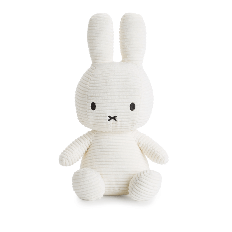 Miffy Corduroy Eco White 33cm plush toy by Bon Ton Toys front view