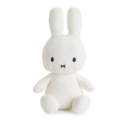 Miffy Corduroy Eco White 33cm plush toy by Bon Ton Toys front view