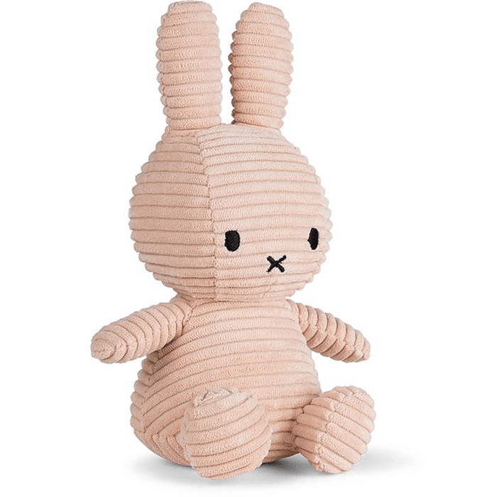 Miffy Corduroy Misty Rose plush toy angled view