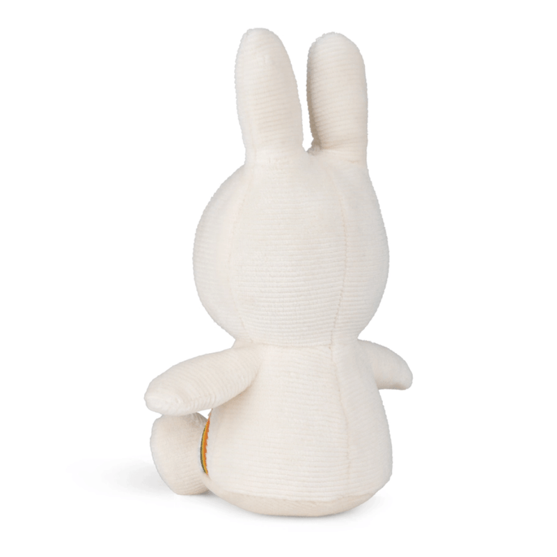 Miffy Rainbow Corduroy White 18cm plush toy back view