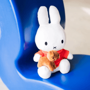 Miffy 33cm plush holding brown Snuffy toy by Bon Ton Toys