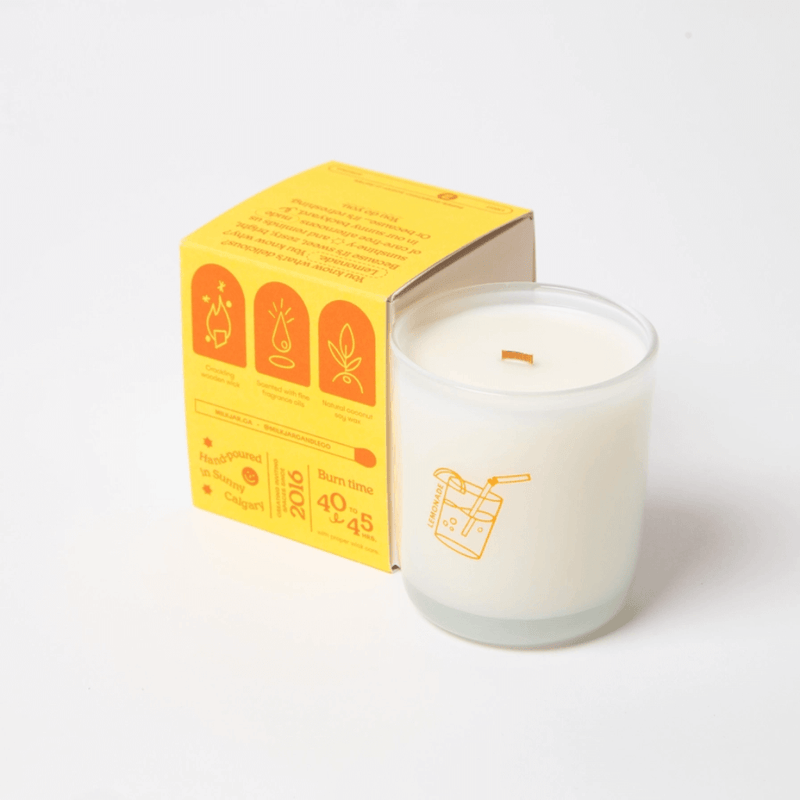 Back of Milkjar box showing burn care tips and the Stop and smell the Milkjar message.