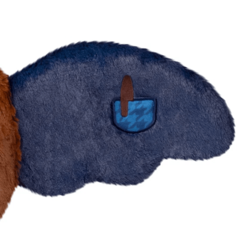 Academia Mothman plush wing with an embroidered pocket and pencil detail