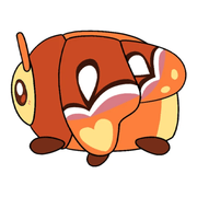 Mini Squishable Atlas Moth character artwork showing its orange patterned wings