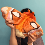 Patterned orange wings on the Mini Squishable Atlas Moth plush
