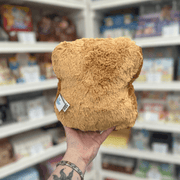 Mini Squishable Comfort Food Avocado Toast plush toy held in hand, back view