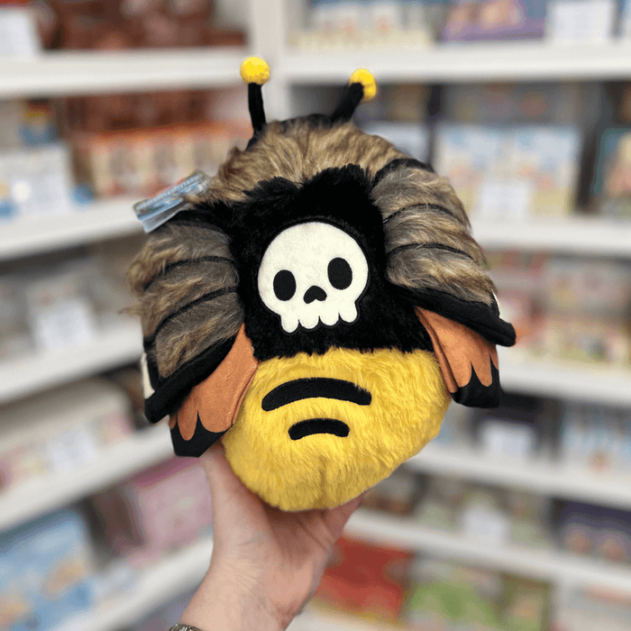 Mini Squishable Death's-head Hawkmoth plush toy held in hand front view