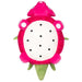 Bottom view of the Mini Squishable Dragon Fruit plushie showing white belly with black dragon-fruit style dots.