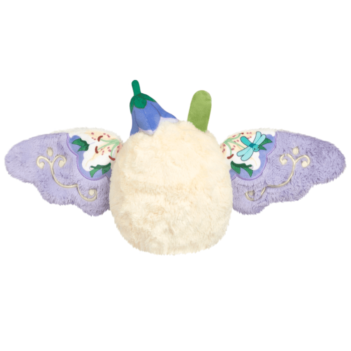Back view of Mini Squishable Fairy Baby Mothman Plush with wings spread wide