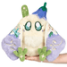 Mini Squishable Fairy Baby Mothman Plush held in hand with wings open and floral fairy details