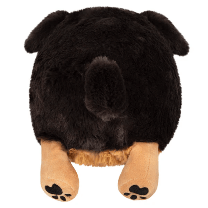 Mini Squishable Fluffy Dachshund plush toy rear view