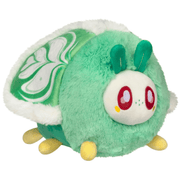 Mini Squishable Matcha Moth plush with a mint-green body and patterned wings