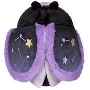 Back of Mini Squishable Midnight Moth showing star and constellation-patterned wings