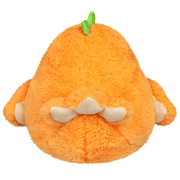 Mini Squishable Orange Chicken plush back view with tail feathers