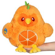 Mini Squishable Orange Chicken plush front view with orange slice belly