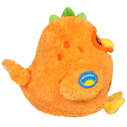 Mini Squishable Orange Chicken plush side view showing organic patch