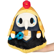 Mini Squishable Pharaoh Plague Doctor plush with golden headdress, red cobra ornament and cream beaked mask