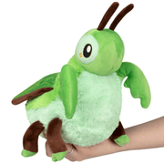 Mini Squishable Praying Mantis plush with oversized eyes, brown antennae and fluffy mint-green tummy