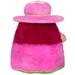 Back view of Mini Squishable Sakura Doctor Plague Plush showing pink hat and layered plush design