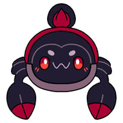 Mini Squishable Scorpion character artwork with red claws, cute face and curled tail.