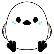 Mini Squishable Snow Fairy Bird character artwork with blue snowflake cheek details and black feet.