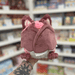 Mini Squishable Sweetheart Bat plush toy held in hand, back view