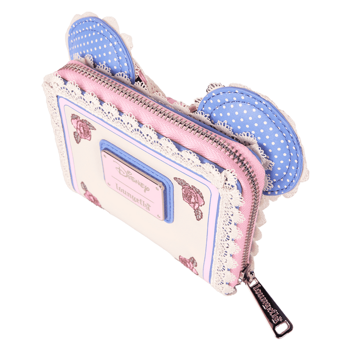 Minnie Mouse Floral and Lace Zip Around Wallet - Something Different Gift Shop