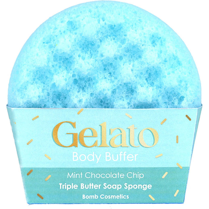 Mint Choc Chip Gelato Body Buffer – Soap Inside Loofah Sponge - Something Different Gift Shop