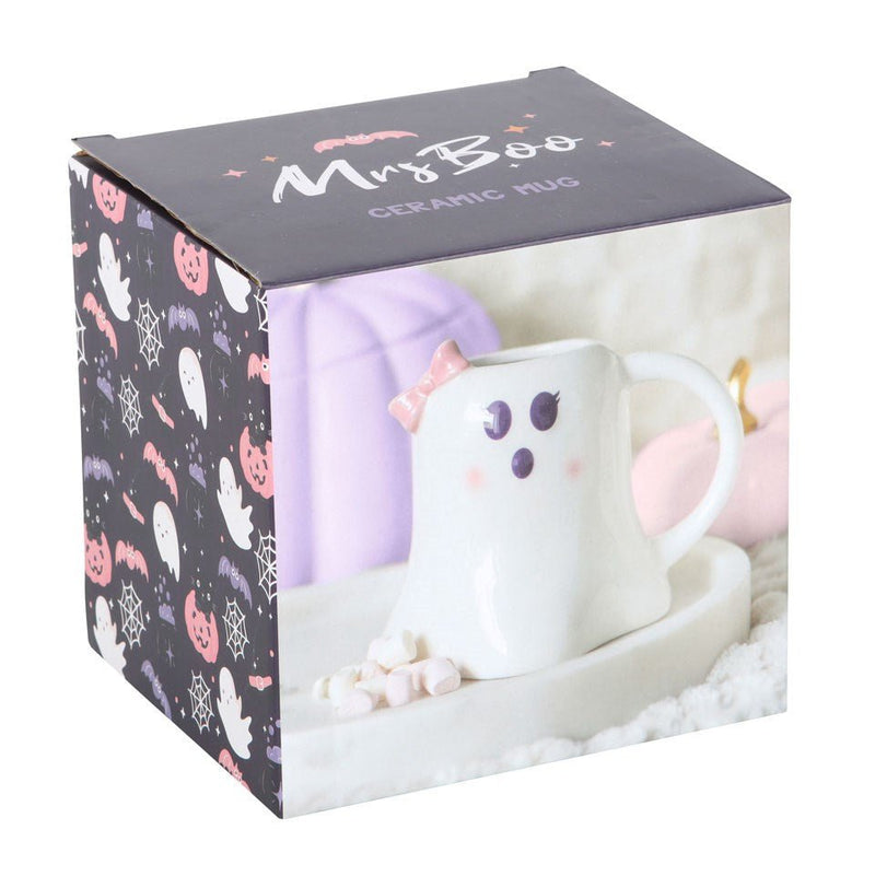Miss Boo Ghost Shaped Ceramic Mug - Something Different Gift Shop