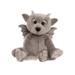 Moat grey dragon plush from Bearhouse by Charlie Bears seated on a white background, with soft wings, small horns and paw detail
