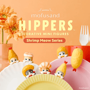 Mofusand HIPPERS Shrimp Meow cat figures displayed together