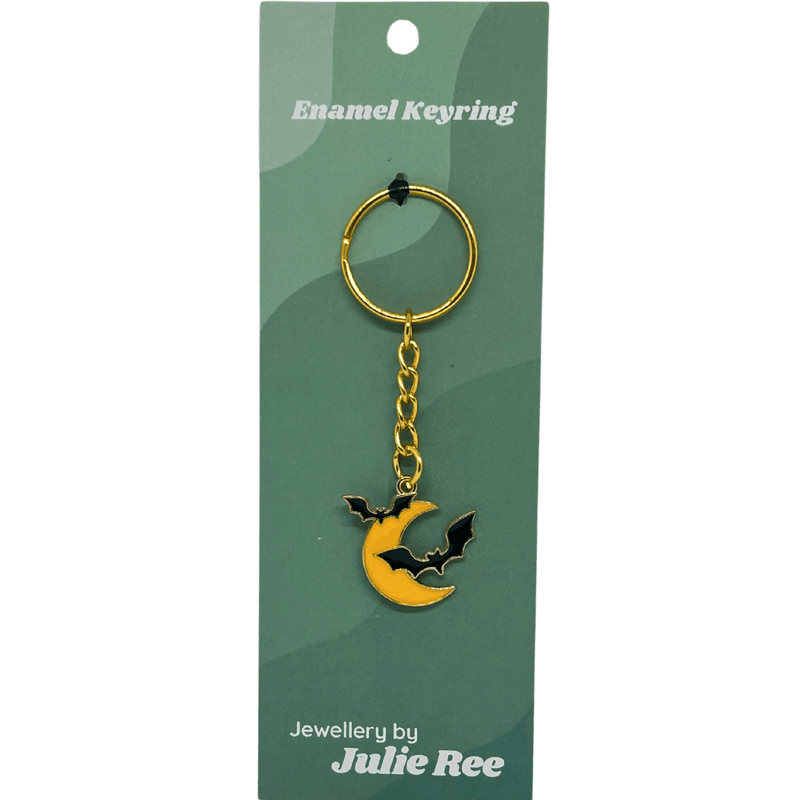 Moon & Bats Keyring – Jewellery By Julie Ree - Something Different Gift Shop