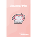 Cute enamel pin of a chubby pink cat with the quote Mother, I am but skin and bones