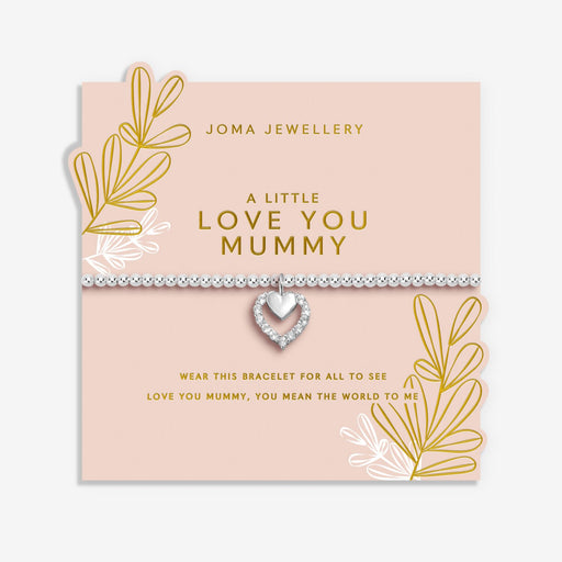 Joma Love You Mummy bracelet on pink sentiment card
