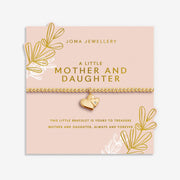 Joma Mother & Daughter bracelet on pink sentiment card