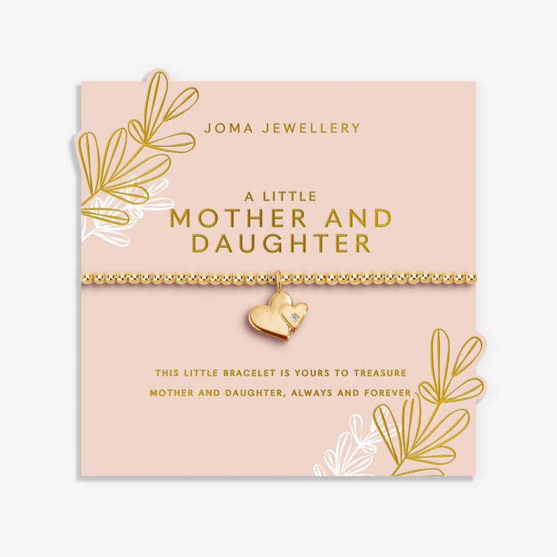 Joma Mother & Daughter bracelet on pink sentiment card