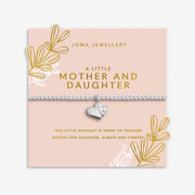 Joma Mother & Daughter bracelet on pink sentiment card