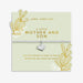 Joma Jewellery A Little Mother & Son Bracelet presented on a sentiment-stamped card with floral sprig design.