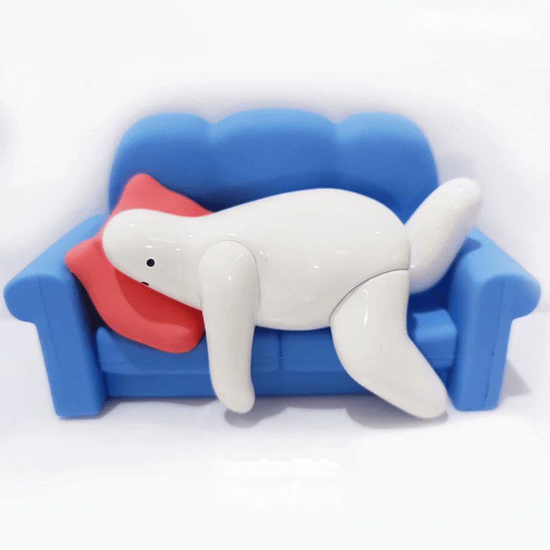Mr.Donothing Home Series You are Lazy figure lying on blue sofa