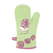 Reverse of Blue Q My Favorite Salad Is Wine oven mitt with wine bottle garden design