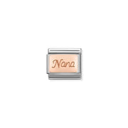 Nomination Classic Link with rose-gold Nana engraving on stainless steel