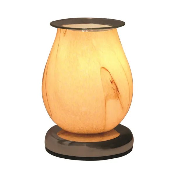 Natural Swirl Oval Touch Wax Melt Burner - Something Different Gift Shop