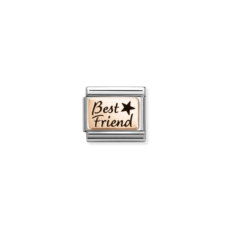 Nomination BEST FRIEND with Star Classic Link in rose gold, front view