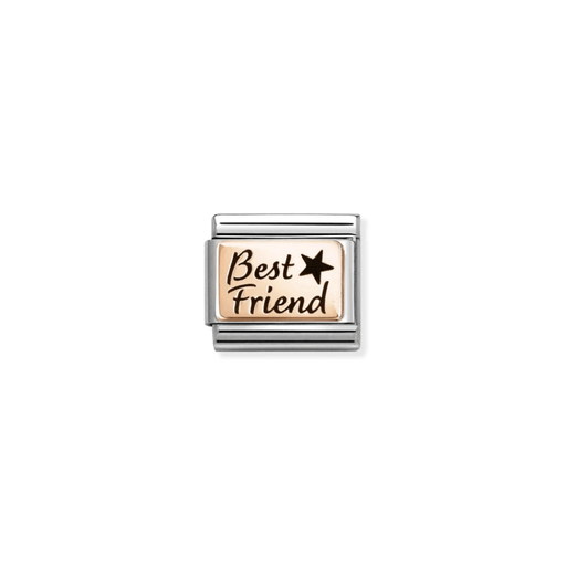 Nomination BEST FRIEND with Star Classic Link in rose gold, front view